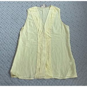 Women’s Banana Republic Button Up Silk Sleeveless Blouse Top Tank Size 8
